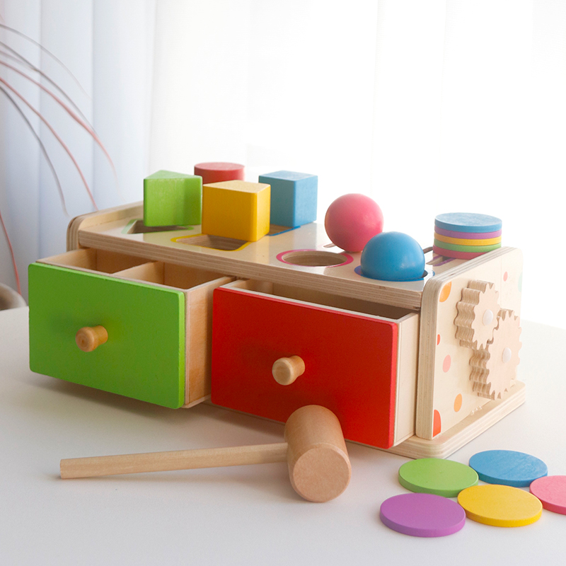 Party Games At Home - Montessori Wooden Sorting Stacking Toy for