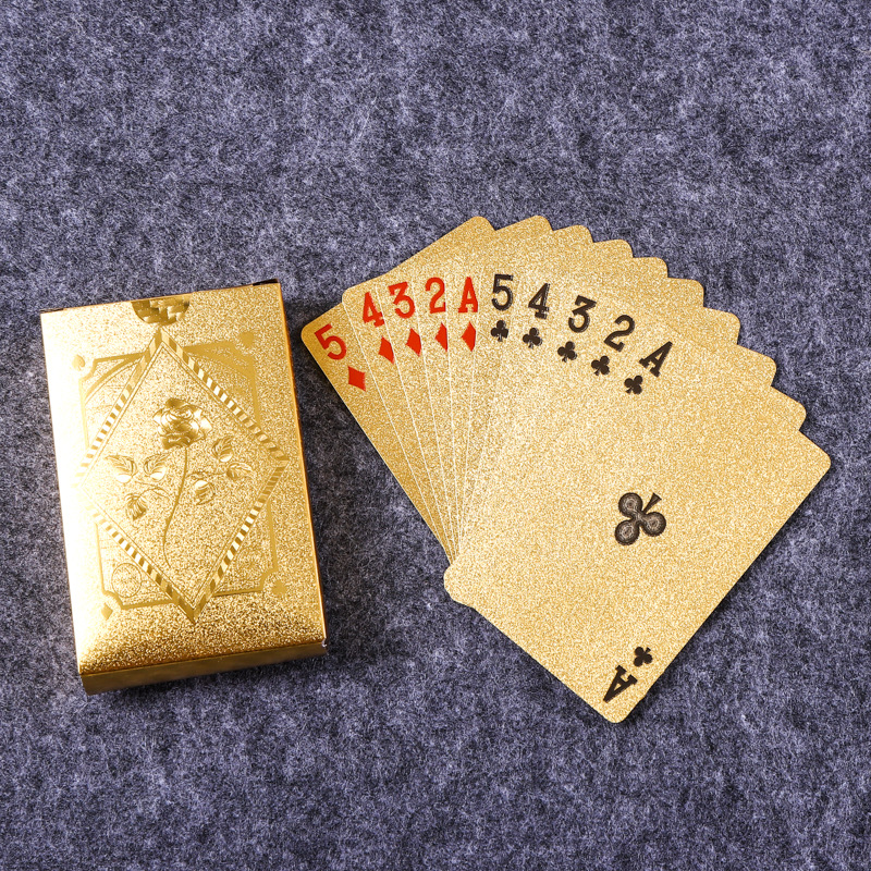 Party Games Using Playing Cards - Gold Foil Skull Poker Cards Waterproof