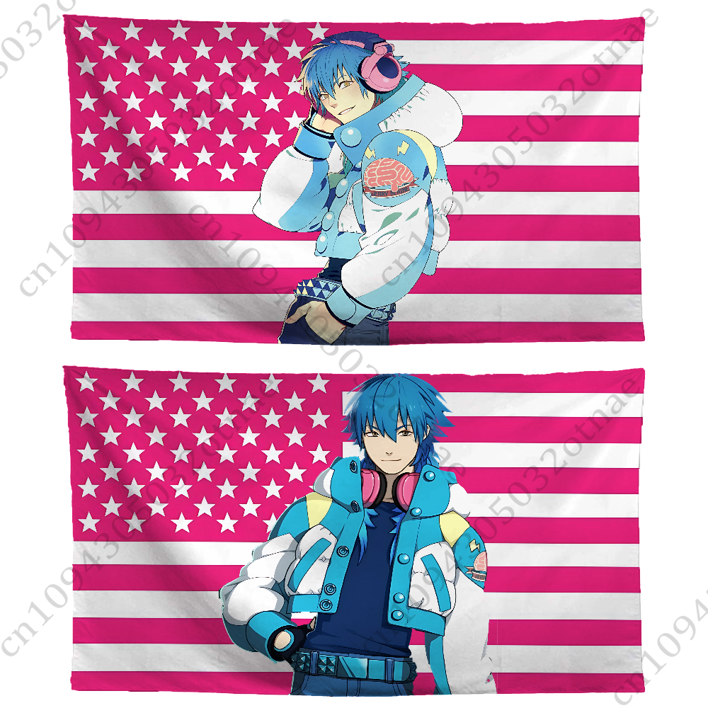 Party Games College - D-Dramatics Game M-Murders Pink Flag Tapestry