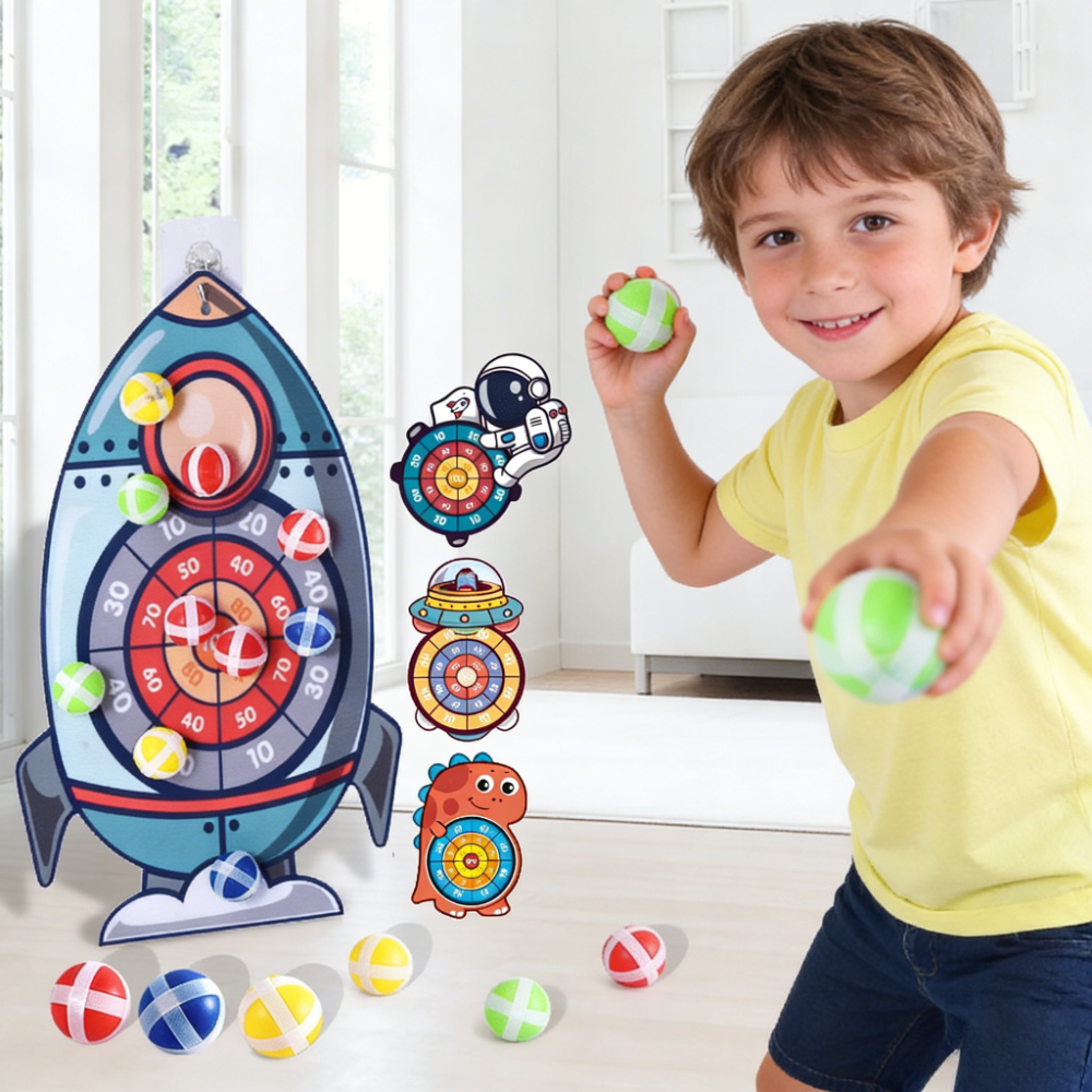 Party Games Children - Montessori Sticky Ball Dart Board Target