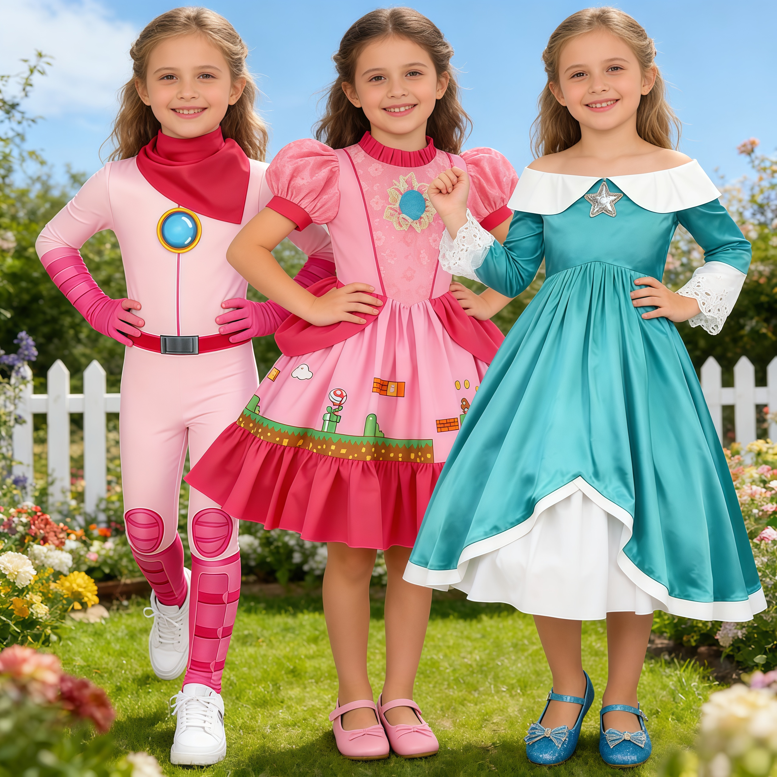 Party Games Children - Girls Peach Princess Jumpsuit Anime Game