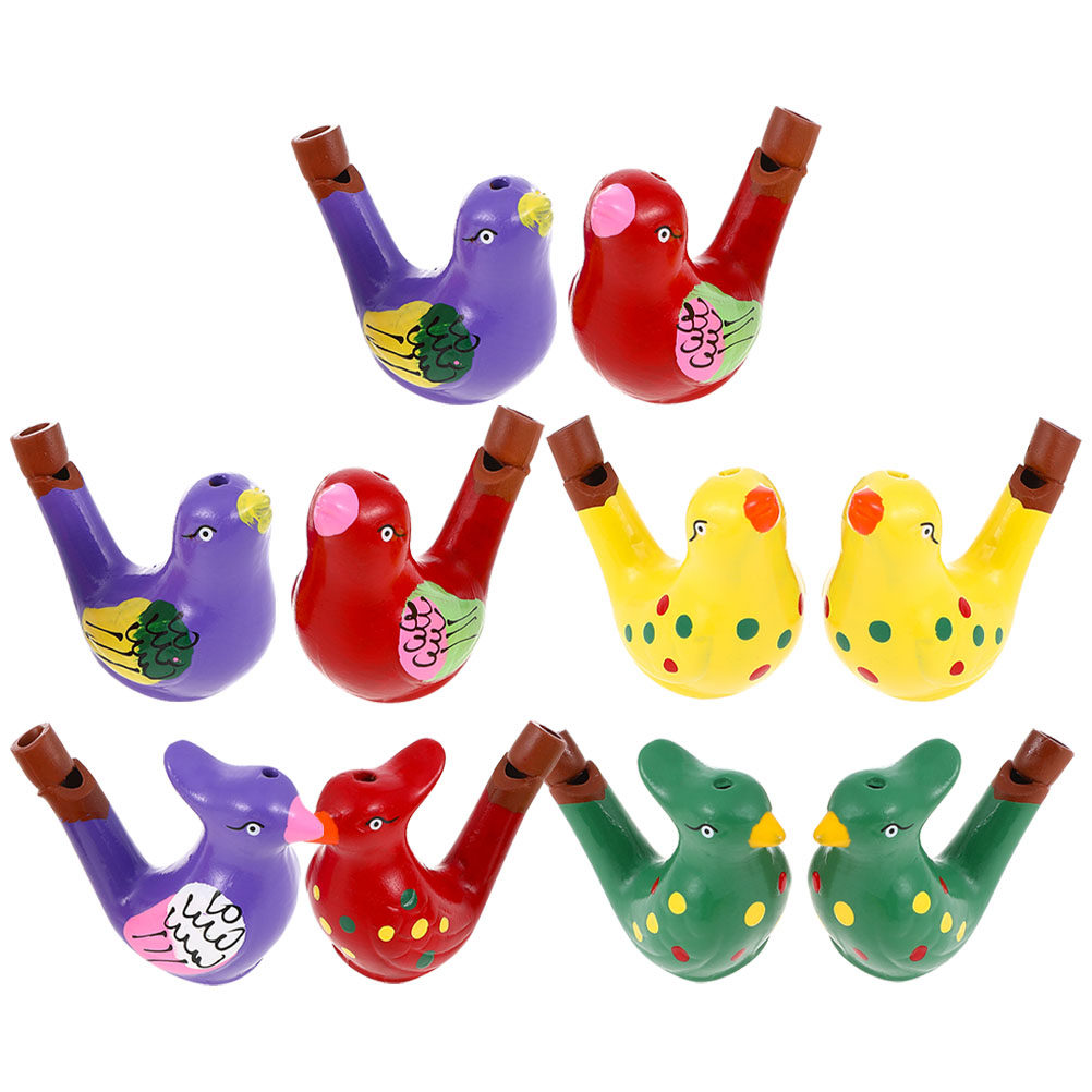 Games Garden Party - 10Pcs Hand Painted Ceramic Water Bird
