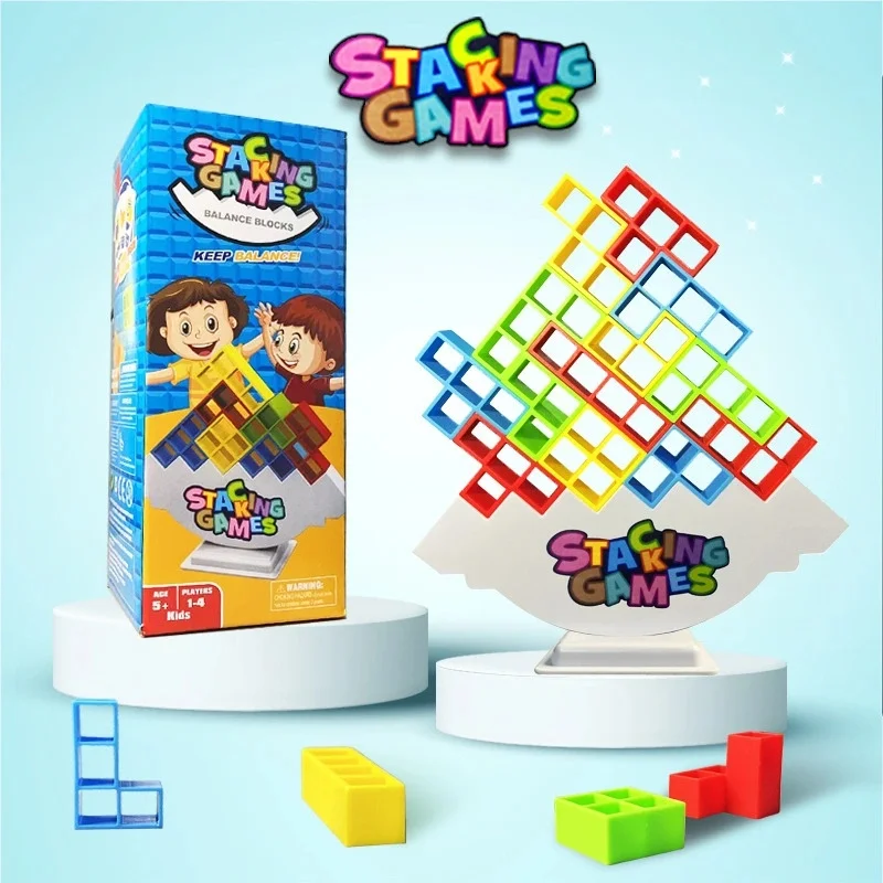 Party Games For 3 People - Children's Russian Tetris Balance Stacking Game,