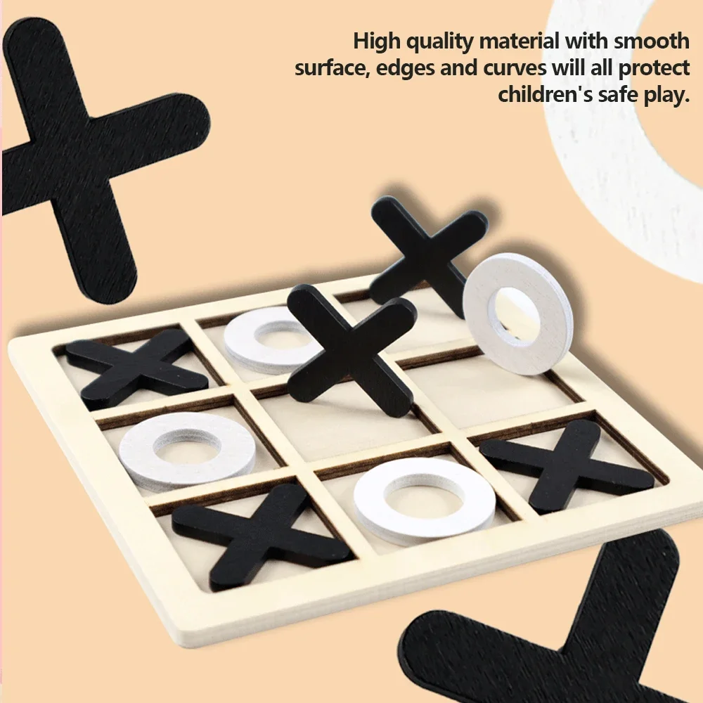 Wooden XO Tic Tac Toe Game Min – обзор и цена Party Games Kids Indoor