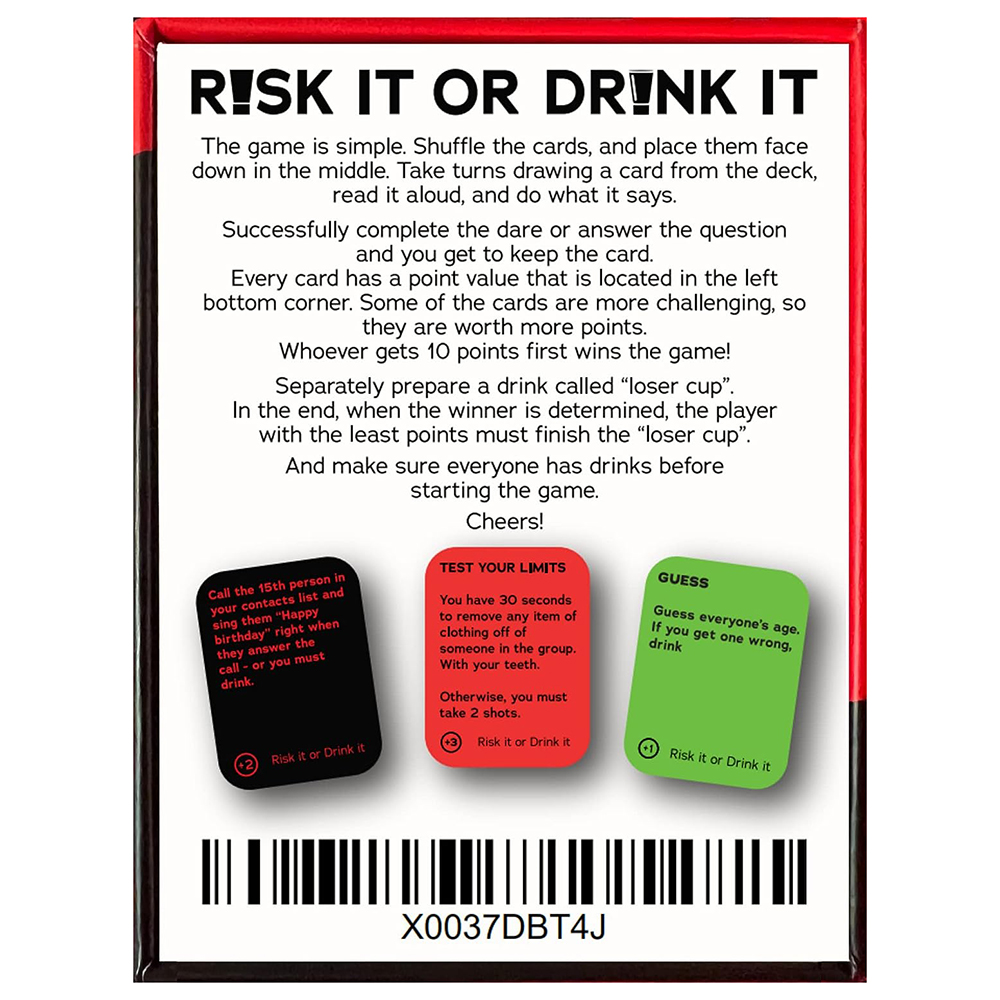 Risk It Or Drink It Fun Party  – обзор и цена Party Games College
