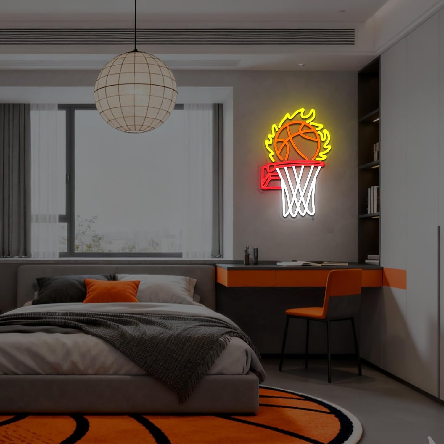 Basketball Neon Sign Art Wall  – обзор и цена Party Games College