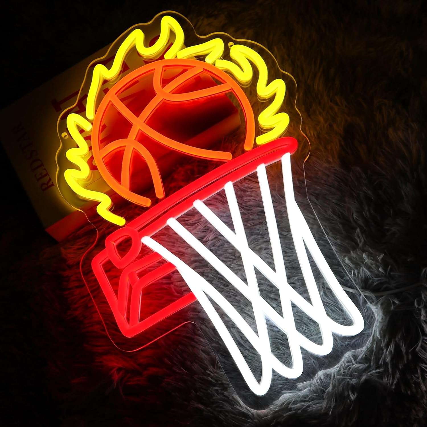 Basketball Neon Sign Art Wall  – обзор и цена Party Games College
