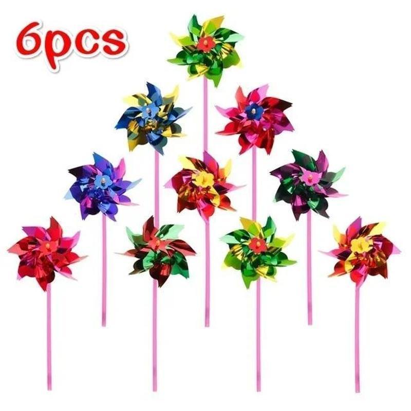 6Pcs Plastic Windmill Pinwheel – обзор и цена Games Garden Party