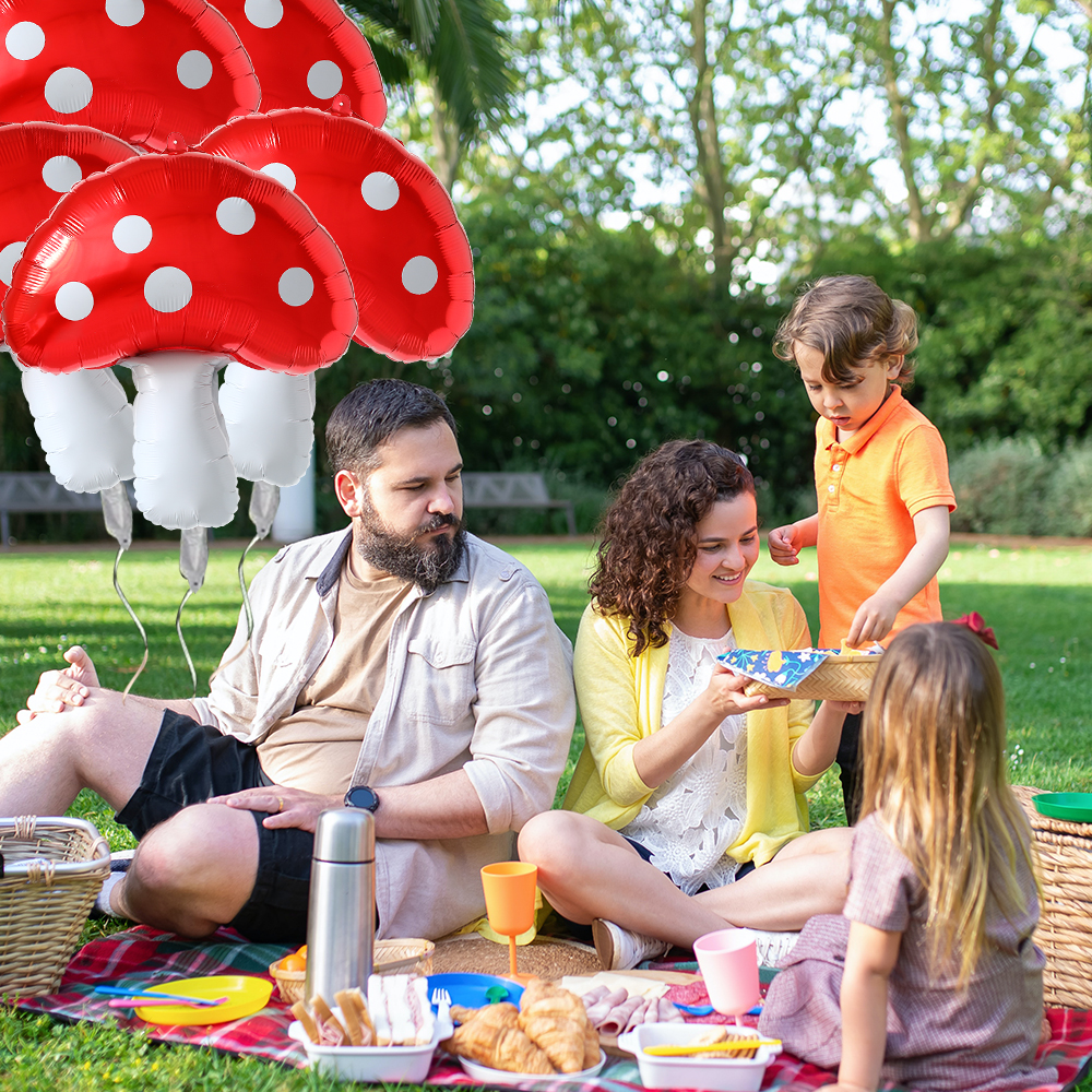 5/3/1Pcs Red Mushroom Foil Bal – обзор и цена Games Garden Party