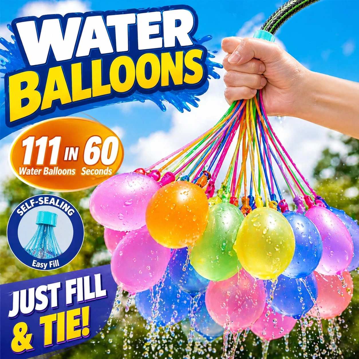 111 Water Balloons, Fast Spray – обзор и цена Party Games Bomb
