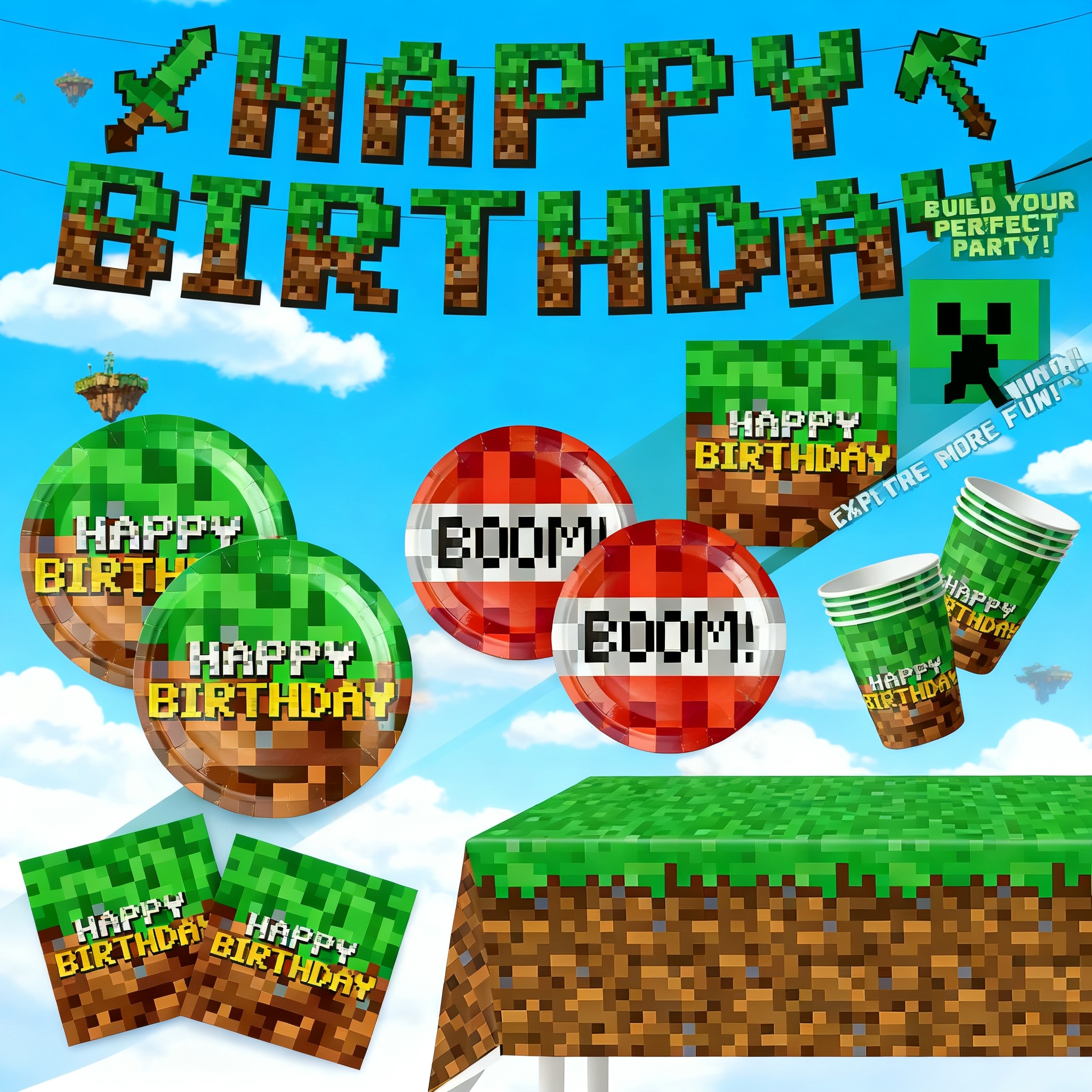 Minecraft Themed Birthday Part – обзор и цена Party Games Good